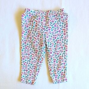 child of mine purple floral cotton leggings with ruffles 3-6 months baby girl